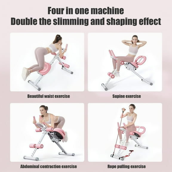Trendix Ab Machine, Ab Workout Equipment with LCD Data Display Screen, Height Adjustable Ab Trainer Machine for Stomach Workout at Home Gym
