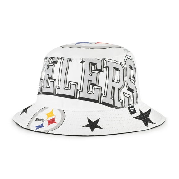Women's '47  White Pittsburgh Steelers Energize Bucket Hat