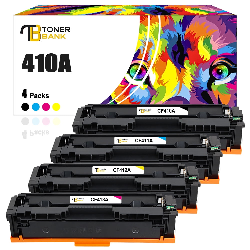 410A Toner Cartridge Compatible for HP 410A CF410A 410X CF410X M477fnw for HP Laserjet Pro MFP M477fdw M477fnw M477fdn M452nw M452 M377 Printer Ink (Black/Cyan/Yellow/Magenta) - Walmart.com
