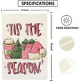 thumbnail image 3 of Christmas Garden Flag Pink Xmas Tis The Season Burlap 12 x 18 Inch Vertical Double Sided Winter Holiday Decorations Yard Outdoor Party Decor, 3 of 6