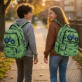 thumbnail image 3 of Psesaysky traspirante Elementary Backpack for Daily Commute School, Polyester Multi-Pocket Bookbag, Tractor Field Pattern, 3 of 9
