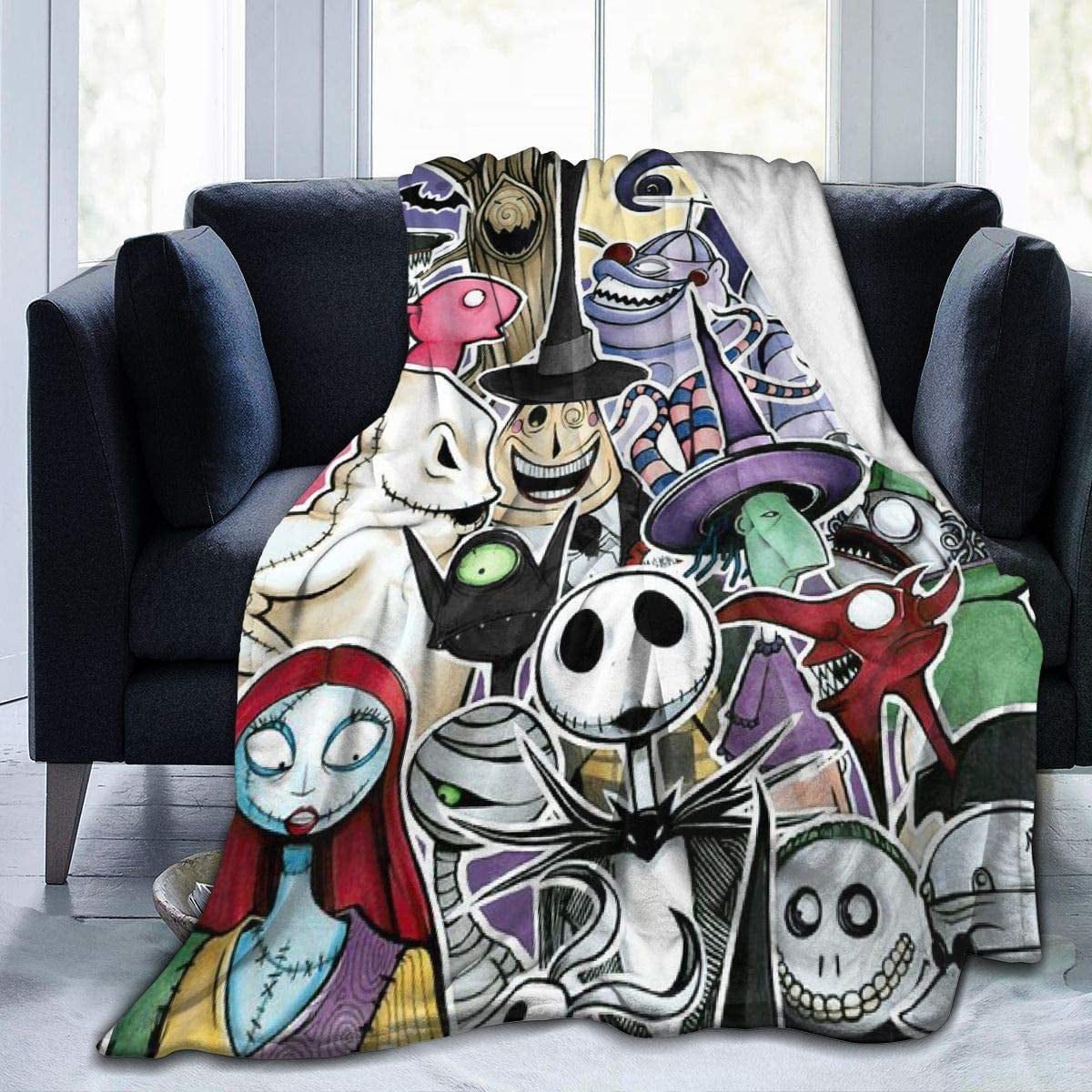 Skull Skeleton Bone Super Soft Micro Fleece Blanket Home Decor Warm Anti-Pilling Flannel Throw Blanket for Couch Bed Sofa 60x50 