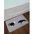 thumbnail image 2 of Running Bath Mat, Animal Lover Themed 2 Happy Doggies Playing with a Ball Having Fun, Plush Bathroom Decor Mat with Non Slip Backing, 29.5" X 17.5", Grey and Charcoal Grey, by Ambesonne, 2 of 2