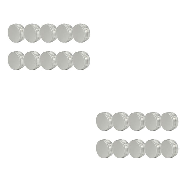 Billuyoard 10pcs Empty Tins Containers Professional DIY Balm Nail Aluminum Case Jars Leakproof Cosmetic Round Container Art Pot Storage PC 1 2piezas