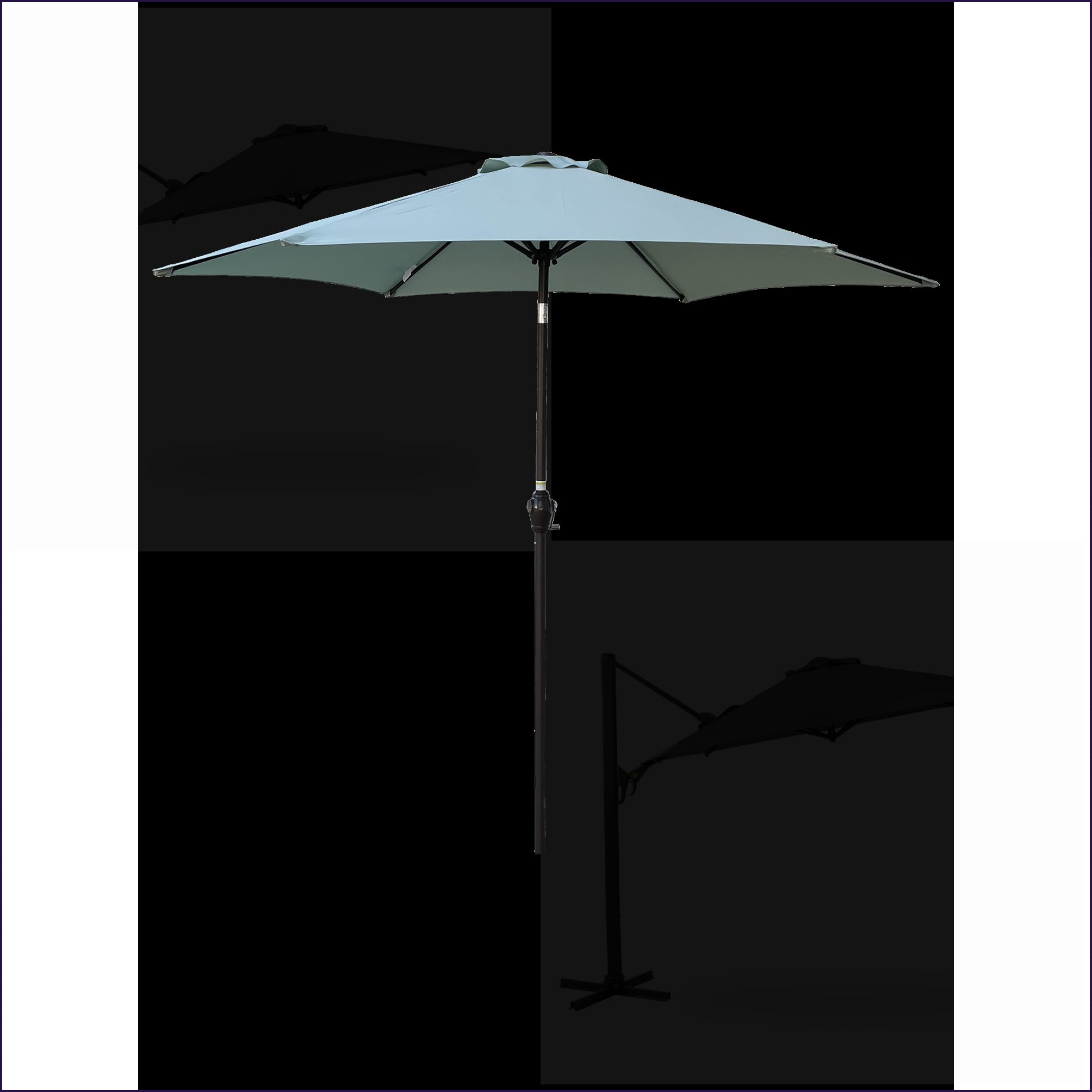 Patio Umbrella 9ft Outdoor Patio Sage Green UPF 40+ UV Resistant Crank Tilt | Metal | Multicolor