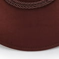 thumbnail image 7 of Visland Cowboy Hat, Faux Suede Hats for Men and Women Classic Pinch Front Wide Brim Fedora Western Outback Outdoor Hat,Spring Summer Cool Pure Color Cap for Outdoor, 7 of 7