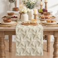 thumbnail image 2 of 13x60" Beige Soft Plush Faux Fur Jacquard Big Stars Memorial Day Table Runner, 4th of July Holiday Kitchen Dining Table Decoration for Home Party Decors by JEWLALO, 2 of 13