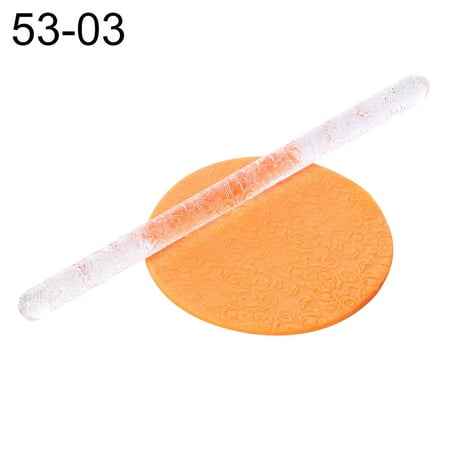 

YUNx Flower Moon Star Embossing Rolling Pin DIY Dough Cookie Pizza Decorating Roller