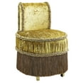 thumbnail image 2 of Gold Round Stool with Tufted Back - Add Comfort and Sophistication to Bedroom Vanity, 2 of 5
