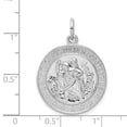 thumbnail image 2 of Beautiful Sterling Silver Rhodium-plated Saint Christopher Medal, 2 of 2