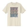 thumbnail image 5 of Western Howdy Repeat Text Men's Natural Crew Neck Short Sleeve Tee-XL, 5 of 7