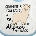 thumbnail image 4 of Inktastic Grammie's You Say Alpaca My Bags Boys or Girls Baby Bib, 4 of 4