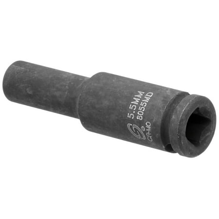 UPC: 0613364880555 | Sunex Tools 8055MD – 1/4 Drive 5.5MM Deep Impact Socket