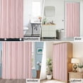 thumbnail image 6 of Red Stripes Fabric Shower Curtain Red Beige Vertical Striped Washable Shower Curtains for Bathroom, Waterproof Bath Curtain with Hooks Home Decor 72x72in, 6 of 8