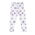 thumbnail image 5 of Odeerbi Kids Girls Leggings Cartoon Print Stretchy Tights Pants High Waist Circular Printed Pants Stretchy Soft Tights Kids Summer Leggings School Wearing Purple, 5 of 5