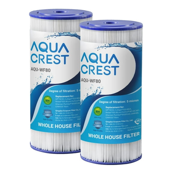AQUACREST FXHSC Water Filter, Compatible with GE FXHSC, Culligan R50-BBSA, Pentek R50-BB and Dupont WFHDC3001, American Plumber W50PEHD, GX