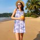 thumbnail image 3 of Balery Winter With Snowflakes Vestidos de verano para mujer con estampado: vestido holgado sin mangas, vestido playero informal y cómodo para días calurosos., 3 of 7