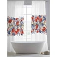 thumbnail image 5 of Blue Red 4th of July Sheer Curtains 108 Inch Length 2 Panels Set for Living Room/Bedroom, Independence Day Flowers Red Blue Curtain Sheers Drapes Rod Pocket Curtains Window Treatment Set 52''x108''x2, 5 of 7