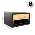 thumbnail image 4 of JONATHAN Y Elise 15.71" Classic Contemporary Floating Wall Mounted Nightstand with Soft-Close Tambour Drawer and Cable Hole, Black/Light Oak, 4 of 9