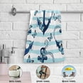 thumbnail image 5 of Tropical Anchor Butterflies Hand Towels, Blue Stripes Kitchen Towel Ultra Soft and Absorbent,Decorative Fingertip Face Towel for Bathroom Hotel, 2 PCS, 28.3"x 14.4", 5 of 5