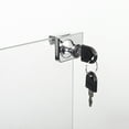 thumbnail image 2 of Two Door Glass Cabinet/Glass Display Cabinet with 3 Shelves (White), 2 of 9