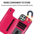 thumbnail image 5 of Feishell for Samsung Galaxy A42 5G Wallet Case with Card Holder,Double Magnetic Clasp Back Flip Kickstand Durable PU Leather Shockproof Card Slots Protective Phone Case for Women Men, Rose, 5 of 8