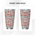 thumbnail image 3 of Bingfone Pink Flamingo for 20 Oz Stainless Steel Travel Mug Double Wall Water Coffee Cup for Home,Office, Outdoor Works Great for Ice Drinks and Hot Beverage-Straw Two-piece Set, 3 of 8