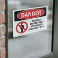 thumbnail image 4 of (2 Pack) Chemical Storage Area OSHA Danger Sign 24 Inch X 18 Inch Vinyl Label Decal Sticker Weather Resistant, UV Protected for Workplace, Business, and Construction Site, Made in the, 4 of 7