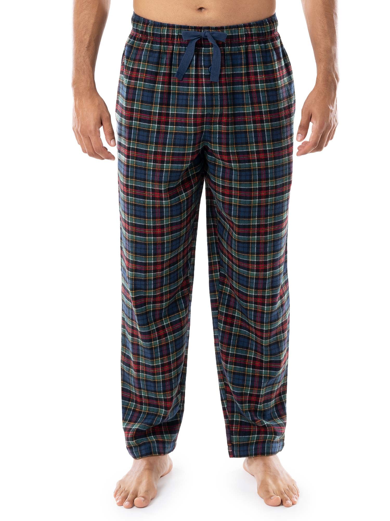 Men's Plaid Woven Flannel Sleep Pants, size S5XL