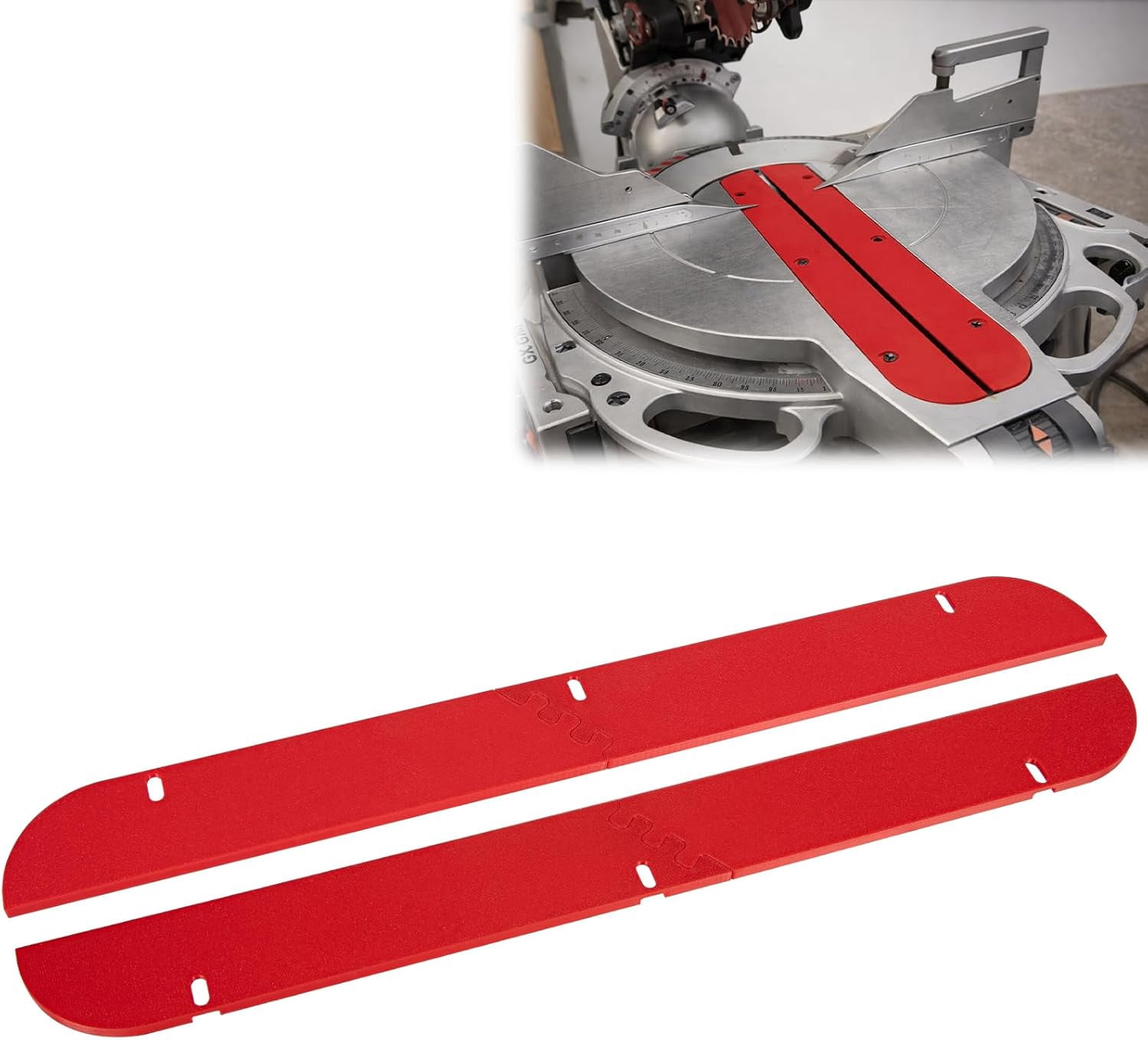 Miter Saw Throat Plate Compatible with Ridgid MS1290LZA and with MS1290LZ1 Model, Precision Zero-Backlash Accessory(4Pcs)