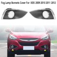 thumbnail image 2 of 1Pair Front Fog Lamp Bonnets Cover Fog Light Frame Cover Shell for IX35 2009 2010 2011 2012, 2 of 5