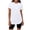 White, variant on fatyb Workout Tops for Women Short Sleeve Color Block Running Shirts Womens Lightweight Athletic Tee