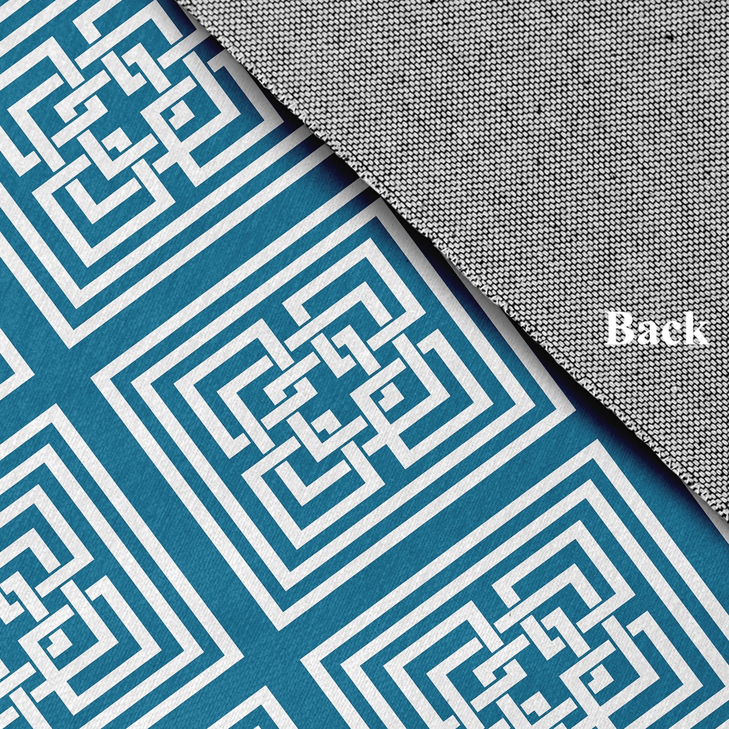 Simply Daisy 18" x 30" Unreal Teal Greek New Key Rug
