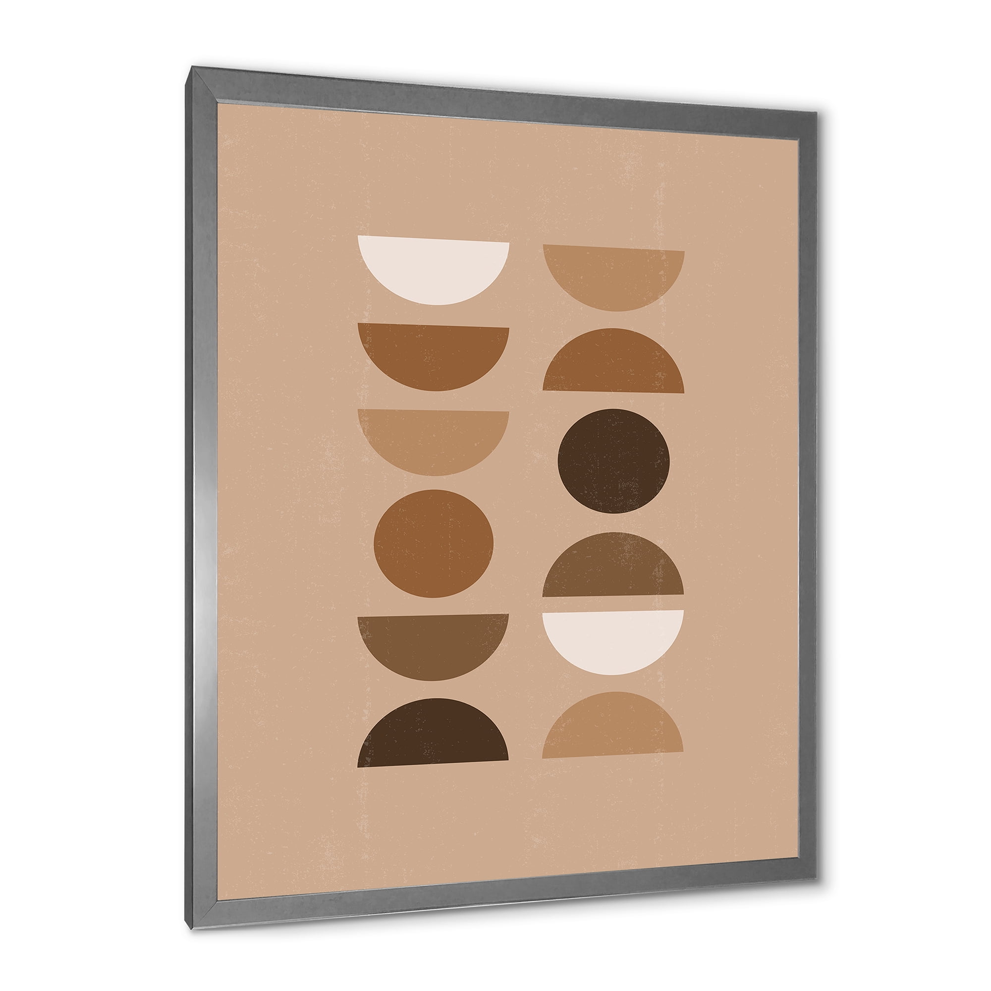 Designart 'Abstract Moon and Sun Geometric Print II' Modern Framed Art Print