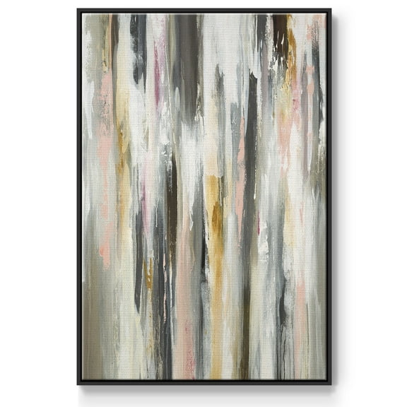 Color Ripple II Framed Premium Gallery Wrapped Canvas - Ready to Hang - 17 x 25 - Black Floating Frame