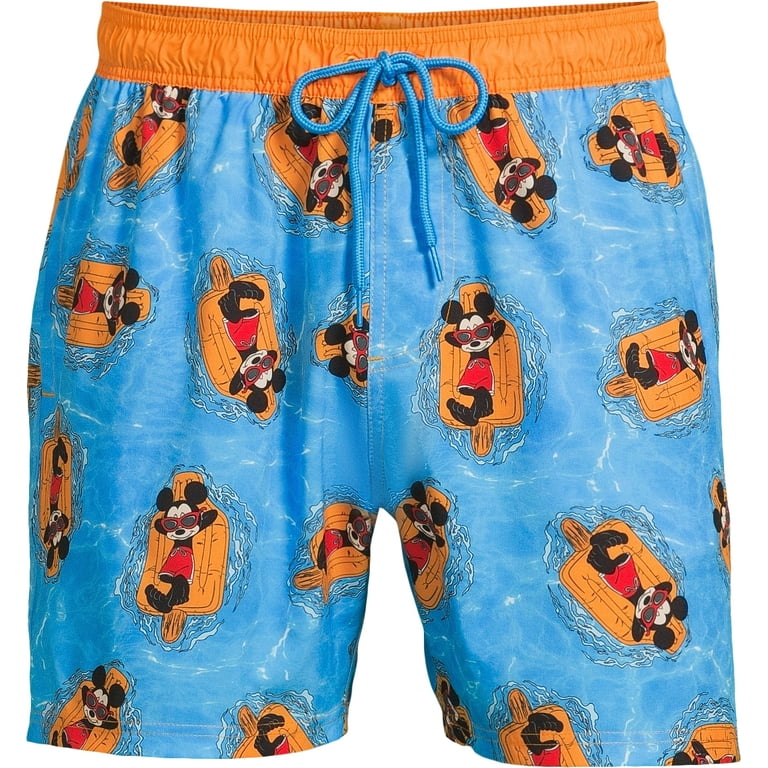 Disney Mickey Mouse Chillin Men s Big Men s Swim Trunks Size S 3XL