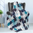thumbnail image 4 of Abstract Soft Flannel Fleece Blanket, Retro Inner Circles Pattern with Squares Mosaic Style Old Fashion Print, Cozy Plush for Indoor and Outdoor Use, 70" x 90", Brown Grey Teal White, by Ambesonne, 4 of 5