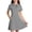 Gray, variant on Shift Dress for Girls School,Solid Color Button-Down Collar Lace Trim Uniform Polo Dresses Khaki 7-8T