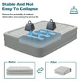 thumbnail image 3 of Single Air Mattress With Built In Pump Headboard, 19 Raised Comfort Inflatable Mattress, Quiet Surface Portable Blow Up Bed, Air Bed For Home & Camping & Guests, Light grey, 3 of 9