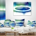 thumbnail image 3 of Designart Beautiful Blue Northern Lights - Abstract Throw Pillow - 18x18, 3 of 4