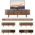 thumbnail image 3 of 59" TV Stand with Charging Station and Drawers fit 40"- 65" TVs. Mid century Modern TV Stand, Wood Entertainment Center for Living Room and Bedroom, Media Console and Modern TV Console Table ,Walnut, 3 of 8