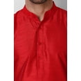 thumbnail image 3 of SKAVIJ Art Silk Kurta Pajama Set for Men Indian Wedding Party Wear Dress (x-Large, Red), 3 of 6