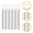 thumbnail image 3 of White Taper Candles No Dripping Wax 6Pcs 8.5X0.8X0.8In For Proposal, 3 of 8