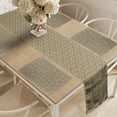thumbnail image 2 of Ambesonne Earth Tones Table Runner & Placemats, Abstract Maze Form, Placemat 4 pcs + Runner 12"x90", Umber Pale Yellow, 2 of 2