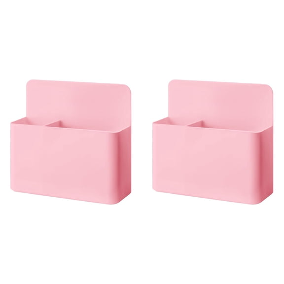 Magnetic Marker Holder, Dry Erase Marker Holder, Cup Pen Holder for Refrigerator, Wall Mount Self Adhesive Pen Pencil Storage Organizer for Whiteboard, Refrigerator, Home, and Office,Pink 2 Pcs