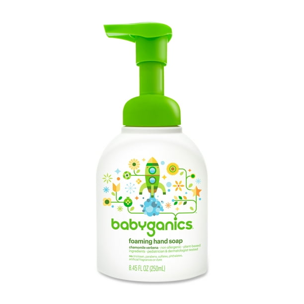 Babyganics Foaming Hand Soap Chamomile Verbena 8 45fl Oz Walmart Com Walmart Com