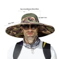 thumbnail image 2 of Sombrero de visera solar de ala grande, sombrero de pescador con máscara transpirable de verano para hombre, sombrero informal para exteriores, 2 of 6