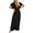 Black, variant on Women's Summer Beach Blouse Button Drawstring Long Skirt Sun Protection Maxi Dress Swim Coverups Beach Cover Ups for Women Green One Size