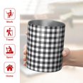 thumbnail image 5 of 12oz Coffee Tumblers Black White Gingham Checkered Pattern Stainless Steel Vacuum Insulated Travel Tumbler Coffee Cups Mug with Lid and Straw with Cleaning Brush for Cold & Hot Drinks, 5 of 5