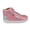 Pearlised Pink/Silver, variant on Old Soles Girl Starling High Top Leather Sneaker